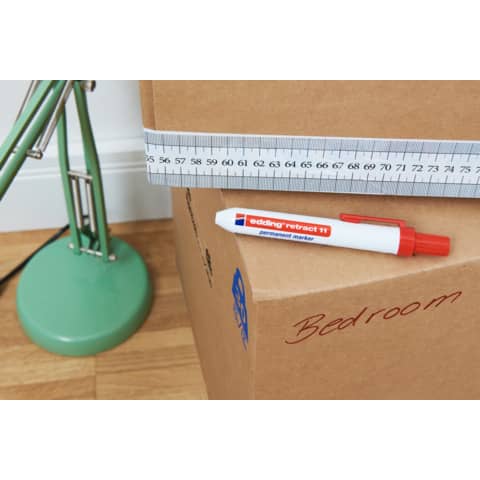 Marcatore permanente edding Retract 11 punta conica 1,5-3 mm rosso E-11 002